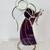 Stained Glass Purple Special Moments Angel Figurine holding 2 roses 8” tall 5 thumbnail
