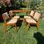 Teak dining set extendable table and 4 chairs 11 thumbnail