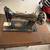 Sewing machine - Singer- Iron base, oak cabinet - treadle / electric 2 thumbnail