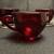 Anchor Hocking Fan shape Snack Plates & Ruby Red Cups 5 thumbnail