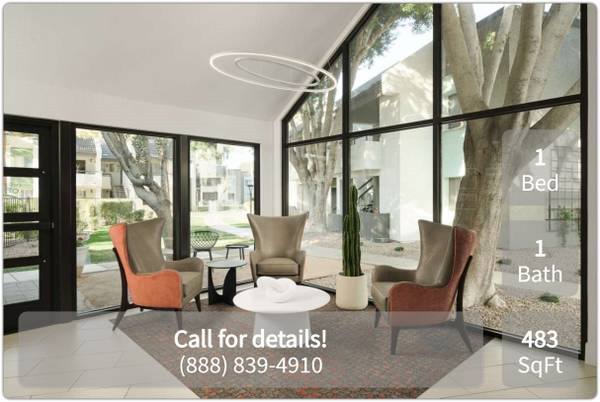 $1,215 / 1br - 483ft2 - Quality 1 bed, 1 bath with the amenities you desire! 483 Sq Feet! (Gilbert - North Gilbert)64024988134146121