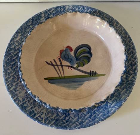 Beautiful CeramicPie Dish With Matching Plate 1