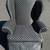 Navy Blue & Gold Patterned Wingback Accent Chair 1 thumbnail
