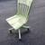 Antique Oak Bankers Chair Swivel Office Desk Chair Moss Green 1 thumbnail