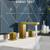 FORIOUS Brushed Gold - 8in Widespread -FORIOUS Square Gold Bathroom Fa 12 thumbnail