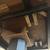 Wooden pedestal kitchen table w/ 2 wooden slat-back chairs 6 thumbnail