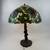 Tiffany Style Art Deco Grape and Leaves Stained Glass Shade Lamp 3 thumbnail