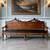 Antique 93” Eastlake Victorian Carved Wood & Black Leather Hall Bench Settee 1 thumbnail