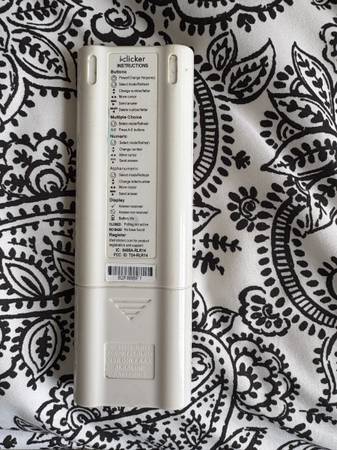 Mando estudiante iClicker2 con baterías - $15 (Hercules, Pinole, San Pablo, El Sob)63439956861825121