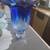 Shannon Crystal Glass Hand Made In Poland Clear-Cobalt Blue Ruffle Edg 2 thumbnail