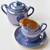 19 Pcs Antique 1920s Japan Blue & Gold Lusterware Plates Cups Set 5 thumbnail