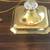 Pretty cut glass floor lamp brass finish with a swivel arm. 5 thumbnail