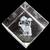 Laser Etched Elephant Crystal Cube Paperweight 1 thumbnail