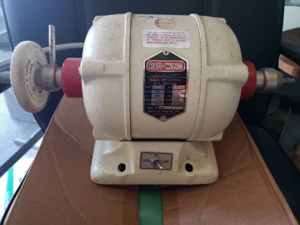 Vintage red-wing lathe polisher 1