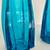Pair LE Smith Peacock Blue Glass 4 Finger Swing Vase 13” 8 thumbnail