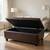 Brown leather ottoman 4 thumbnail