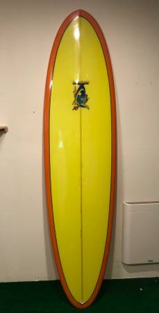 Rainbow Surfboards 7’6”x22.5”x3” Custom Orange/Yellow 1