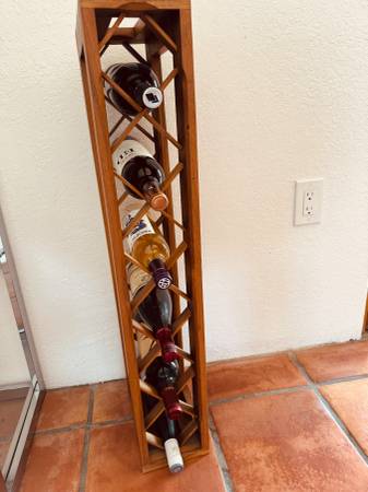 beautiful solid walnut wine rack 1