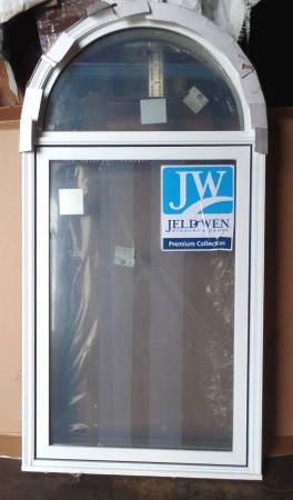 Window with Half Round Fixed Aluminum Clad Jeld-Wen Premium Collection 1