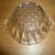 Vintage Clear Glass Candy Dish Leaf Etched Sides, Unique Handles 4 thumbnail
