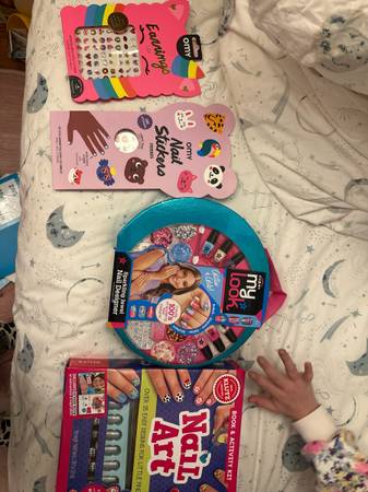 2 Nail Art Gift Sets and nail stickers for Kids (value pack!!) 1