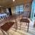 Wood Dining Table bar height and six matching wood chairs 5 thumbnail