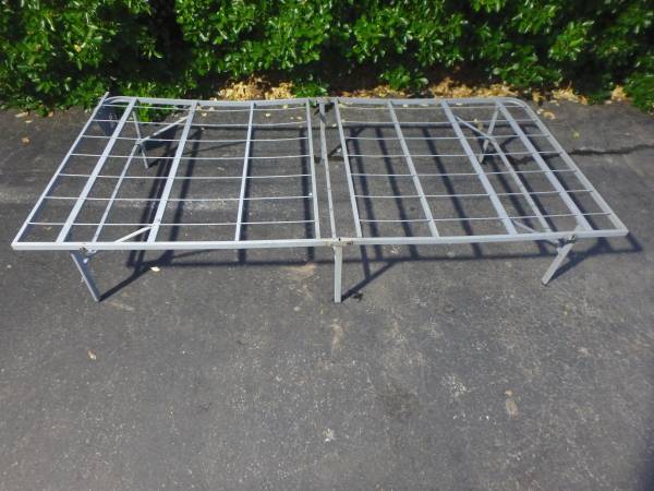 Bed / Box Spring Metal Floor Frame Twin Size or Cot - Folds Up 1