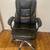 Black Leather Home Office Adjustable Height Computer Table Desk Chair 2 thumbnail