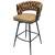 New 6 Tufted Bar Stools with Back Seat Chair 28in Counter Height Brown 3 thumbnail
