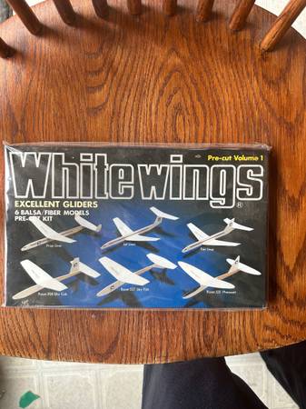 White Wings Gliders 6 Balsa Fiber Models Pre-Cut Kit 1