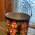 shabby chic vintage antique floral hand painted toleware pail/bucket 2 thumbnail