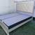 Crown mark gray king size wood bed frame with box springs 2 thumbnail