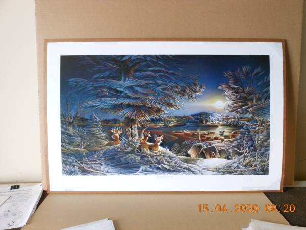 #372 Evening on the Ice print by Terry Redlin 1