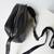 Black Leather Crossbody Purse with Zebra Skin - NEW 3 thumbnail