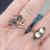Ladies Ring Blue Sapphire Natural diamonds 14kt yellow gold size 5 2 thumbnail