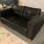 Black Leather Sofa - two seater 1 thumbnail