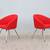Modern Haworth Collaborate Red Swivel Side Chairs - a Pair Like New 3 thumbnail
