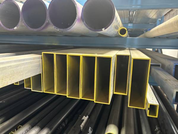 8 Grade 6063 Aluminum Rectangle Tubes 6 x 2 x .120 - 24' long 1