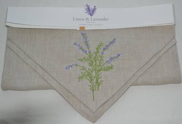 Linen & Lavender Table Runner - The White Barn Candle Co. - Nice! 1