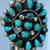 VINTAGE NAVAJO STERLING SILVER BLUE TURQUOISE RING SIZE 5.5 2 thumbnail