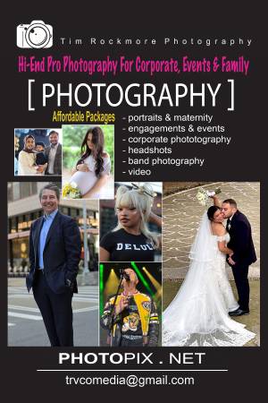PHOTOGRAPHY-Pro Photographer: BandPhotos, Events, Portrait LOW Prices! 1
