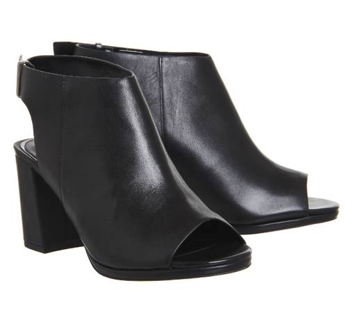 A.N.A Black Open Toe Shoes 1