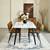 Homy Casa · Stan 5-Piece Dining Set – White Marble Look, Beige Chairs 1 thumbnail