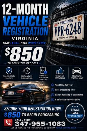 REGISTRATION / PLATES (SAME DAY SERVICE) 1