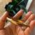 Solid Yellow Gold Bangle open from the side with Beautiful Design 23 thumbnail
