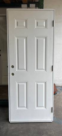 New 32" 6 Panel LH Outswing Fiberglass Exterior Entry Door 1
