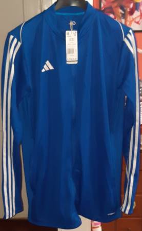 Adidas Team Royal Blue 3 Stripe Slim Fit Track Jacket size XL + 2 1