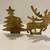 Vintage Solid Brass Deer Reindeer Christmas Tree Stocking Holder Long 3 thumbnail
