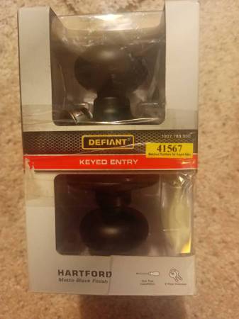 Flat Black Door Knobs 1