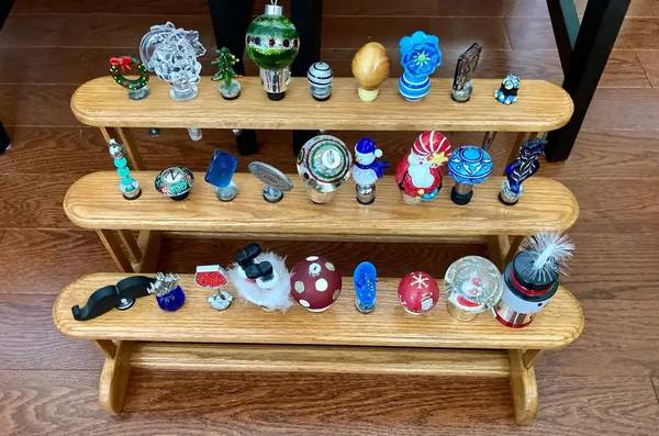 Unique Custom Oak Bottle Stopper Display Rack 1